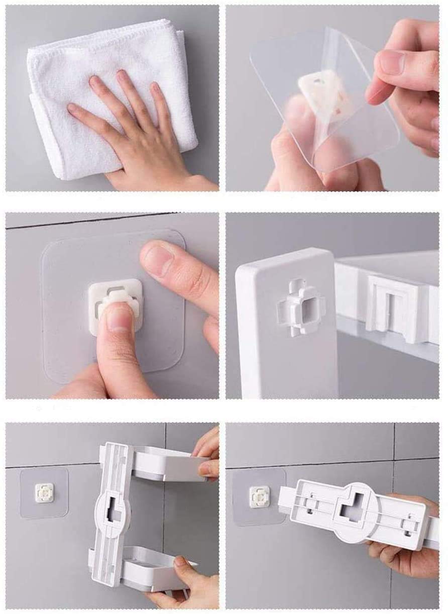 JIALTO Plastic Wall Mounted Double Layers Soap Dish Saver with Drain Tray