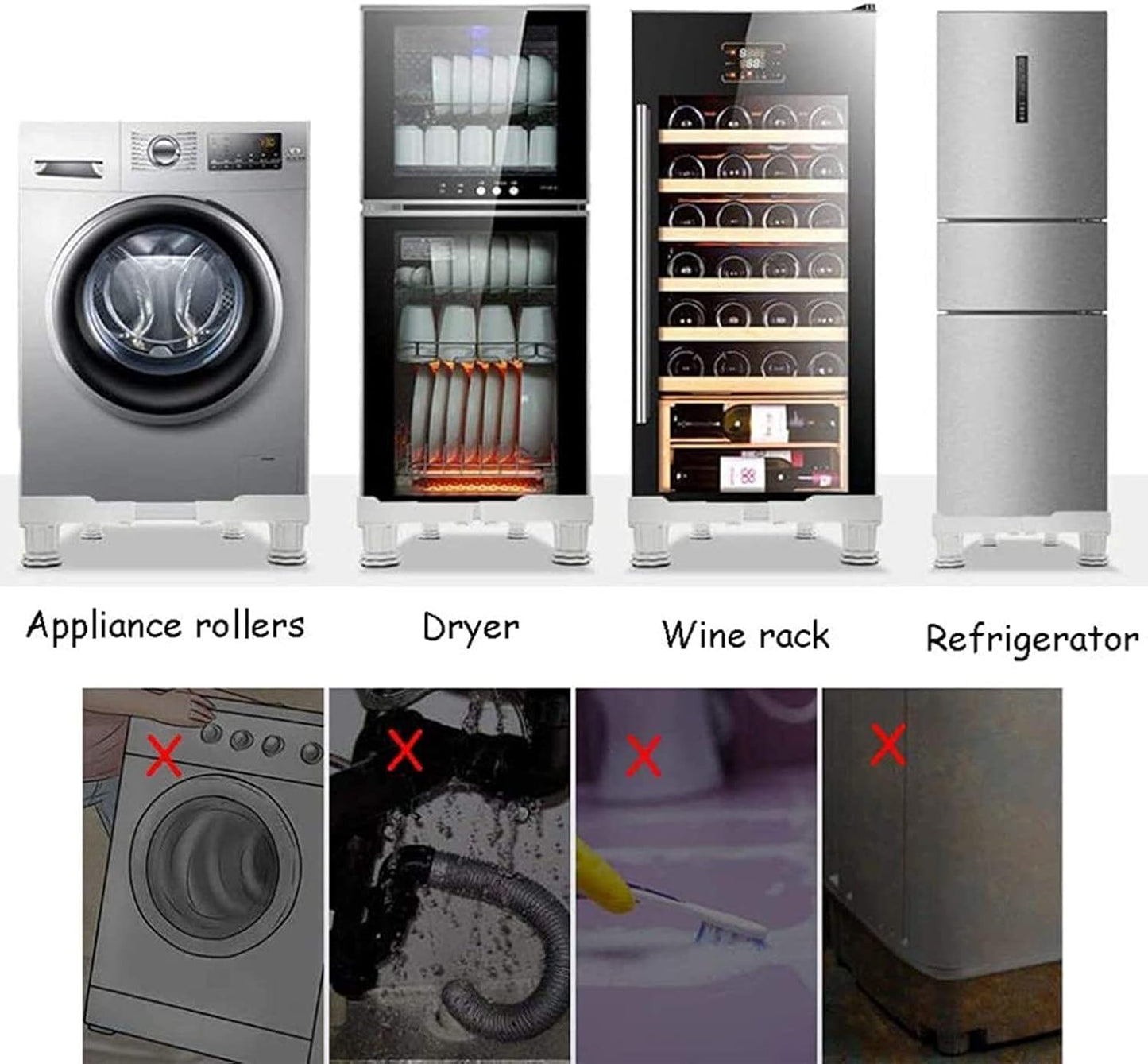 JIALTO Universal Adjustable Washing Machine Stand