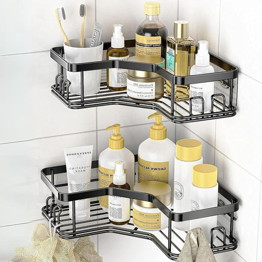 Jialto Corner Shelf for Bathroom | Without Drill Self Adhesive Bathroom Shelf