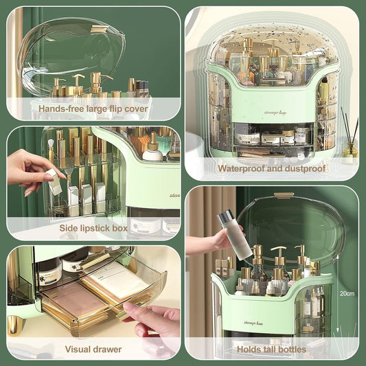 Jilalto Makeup Organizer Box | Countertop Cosmetic Organizer for Woman