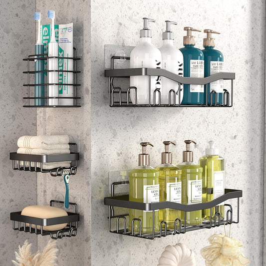 Jialto Bathroom Shelf for Wall, Soap Dish with Toothbrush Holder
